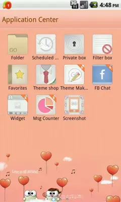 My Valentine Theme GO SMS android App screenshot 1